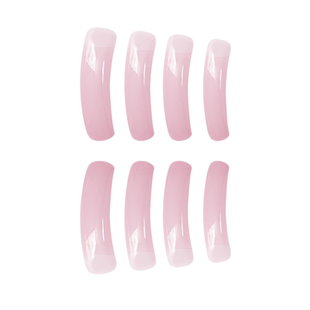 Premium Long Transparent Press-On Nail Enhancements Bowlift