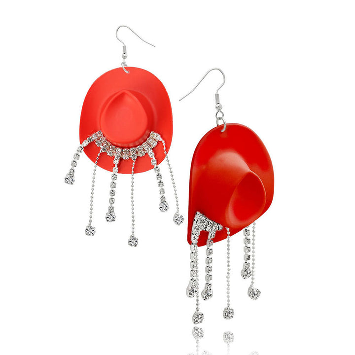 Cowboy Hat Inspired Dangle Earrings Bowlift