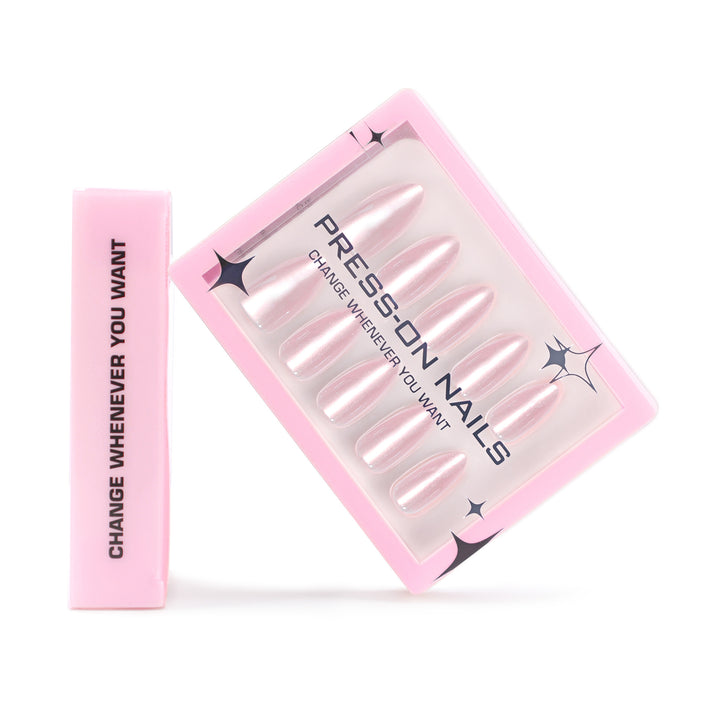 Artificial Press-On Nails with Elegant Tip Accent Bowlift
