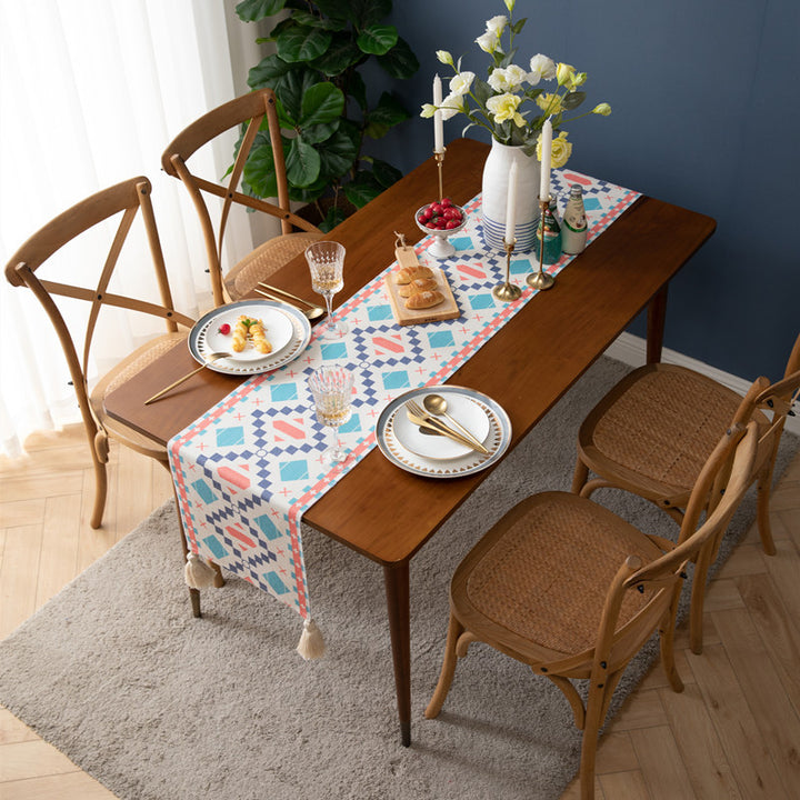 Geometric Patterned Table Runner