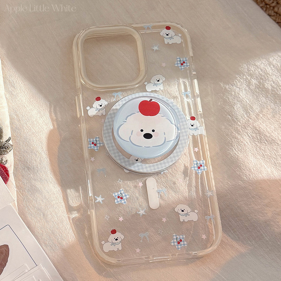 Playful refrigerator magnet with dog design Bowlift