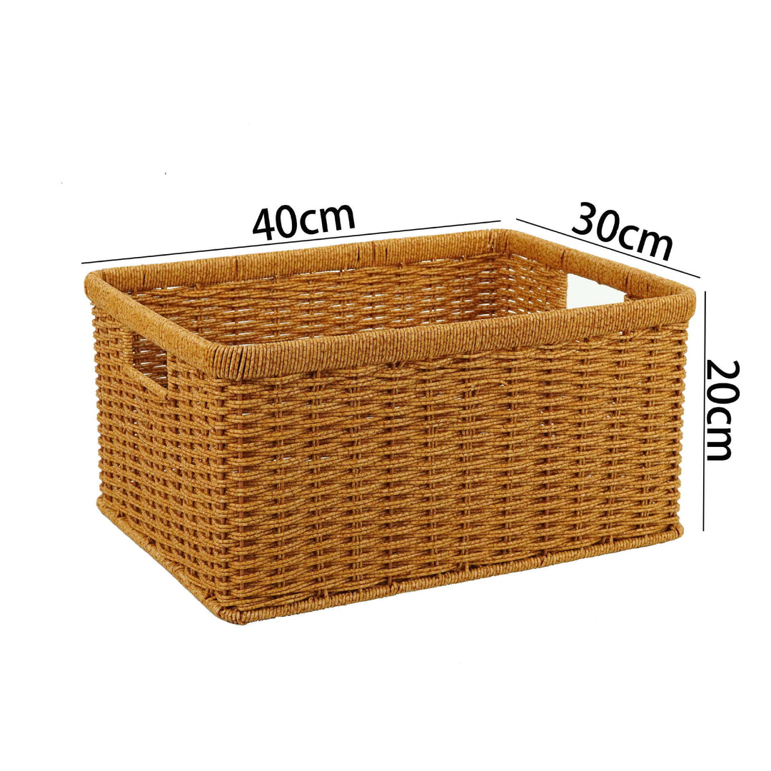 Handcrafted Natural Wicker Storage Basket Bowlift