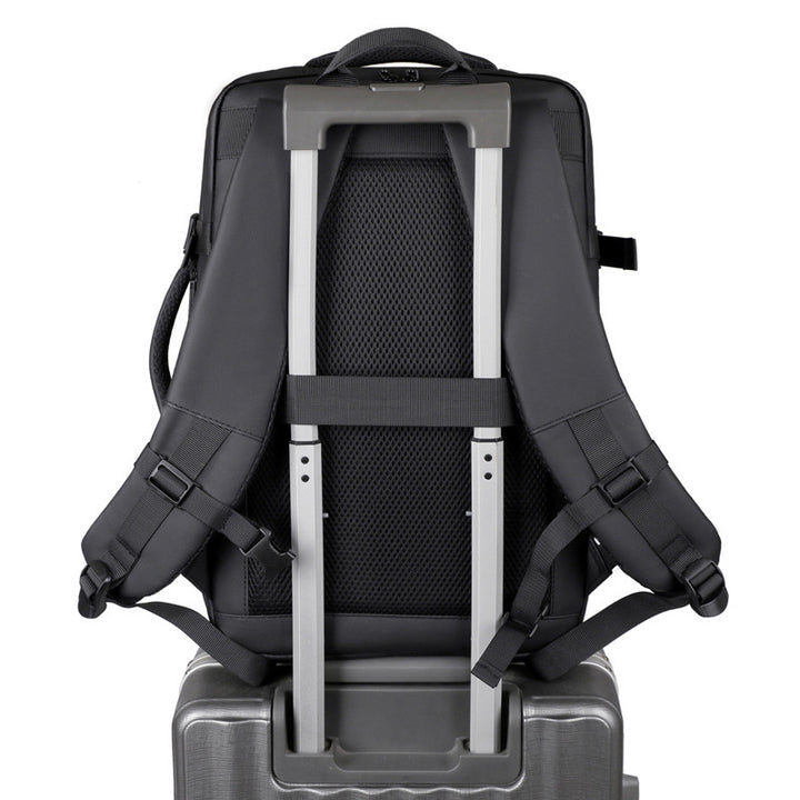 Functional Business Backpack with Expandable Storage and Ergonomic Straps Bowlift