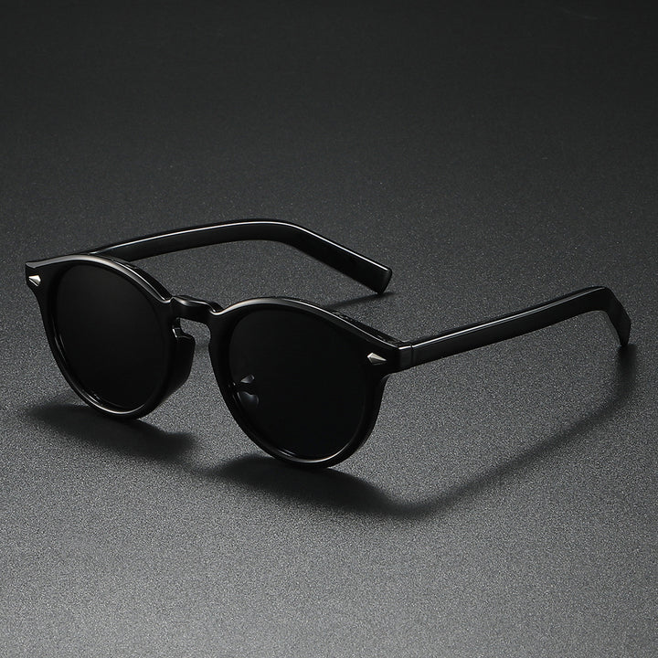 Ladies Round Sunglasses with Transparent Frame and Reflective Lenses Bowlift