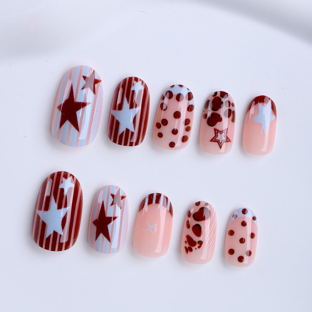 Creative Art Fingernails with Modern Star Design Bowlift