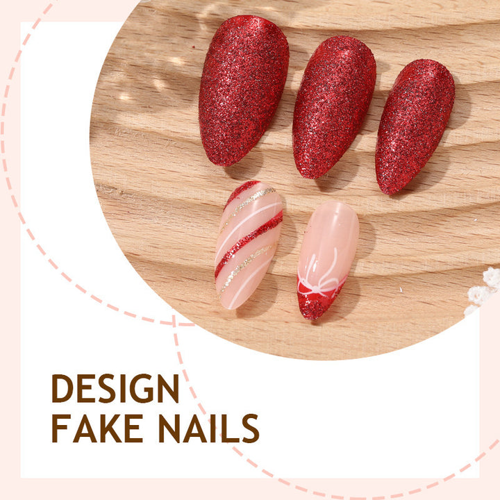 Nail set with glittering and elegant design variations Bowlift