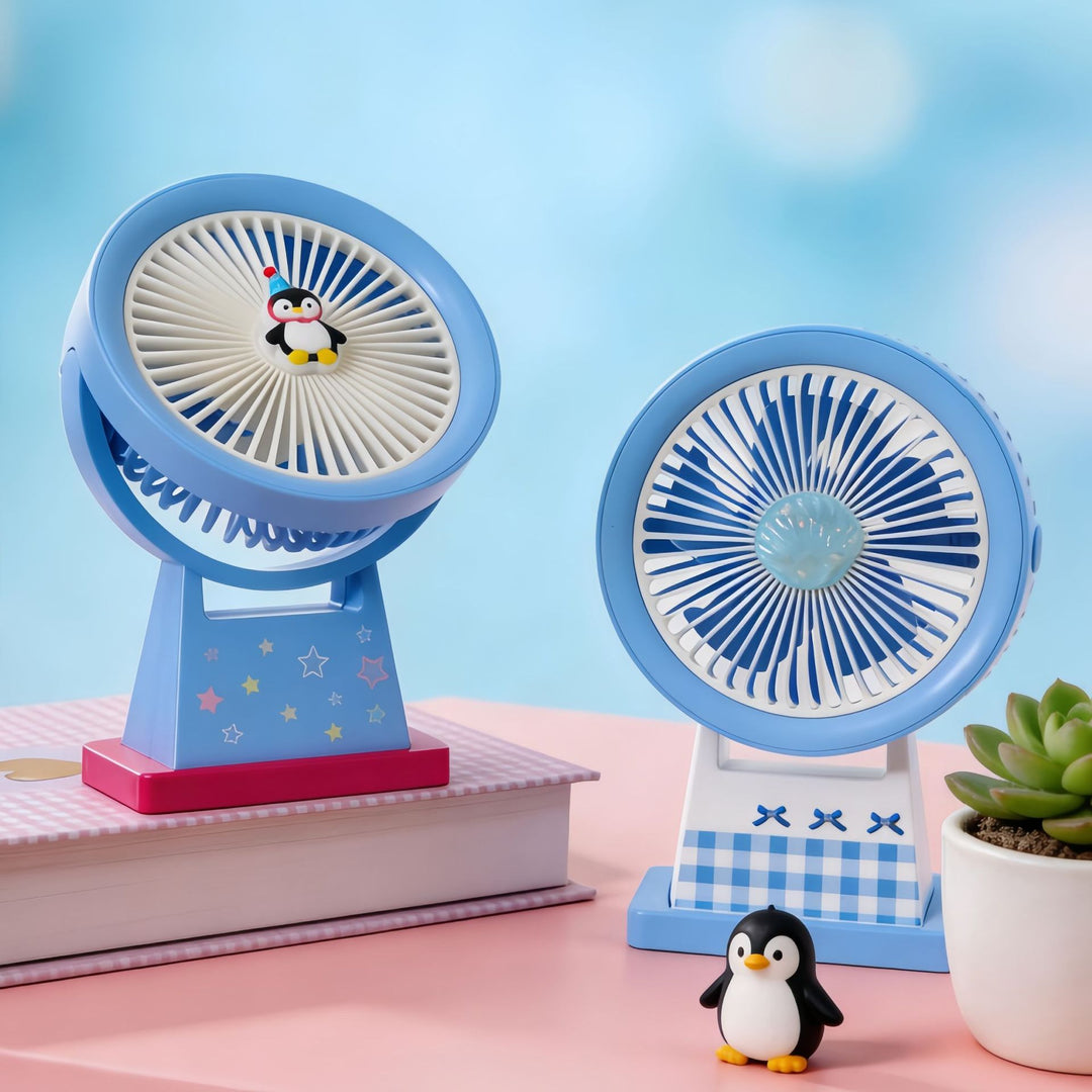 Ladies Portable Table Fan with Cute Antler Design Bowlift