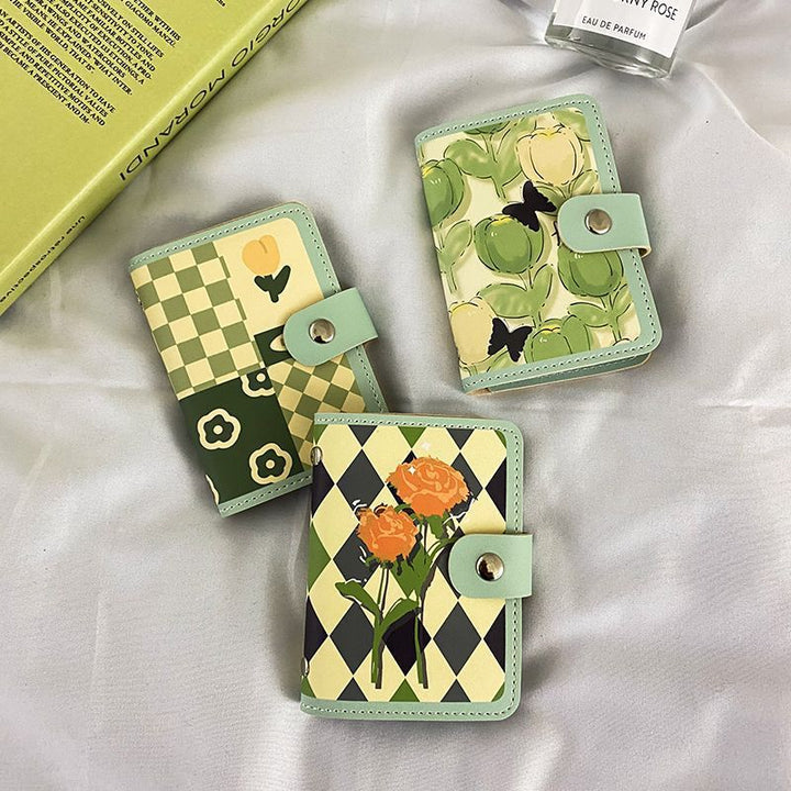 Floral Print Zippered Cardholder Bowlift