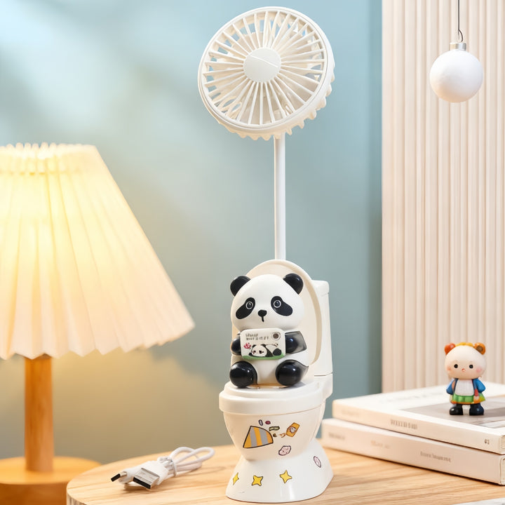 Women's Portable Mini Fan with Creative Bear Design Bowlift