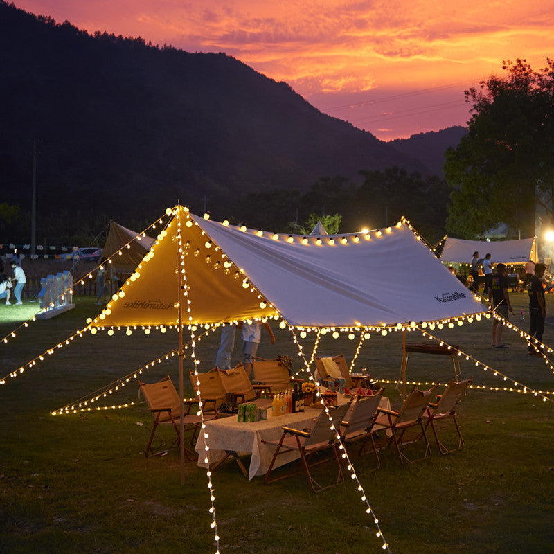Warm White Star And Globe LED String Garland With Battery Pack And Weatherproof Bulbs Bowlift