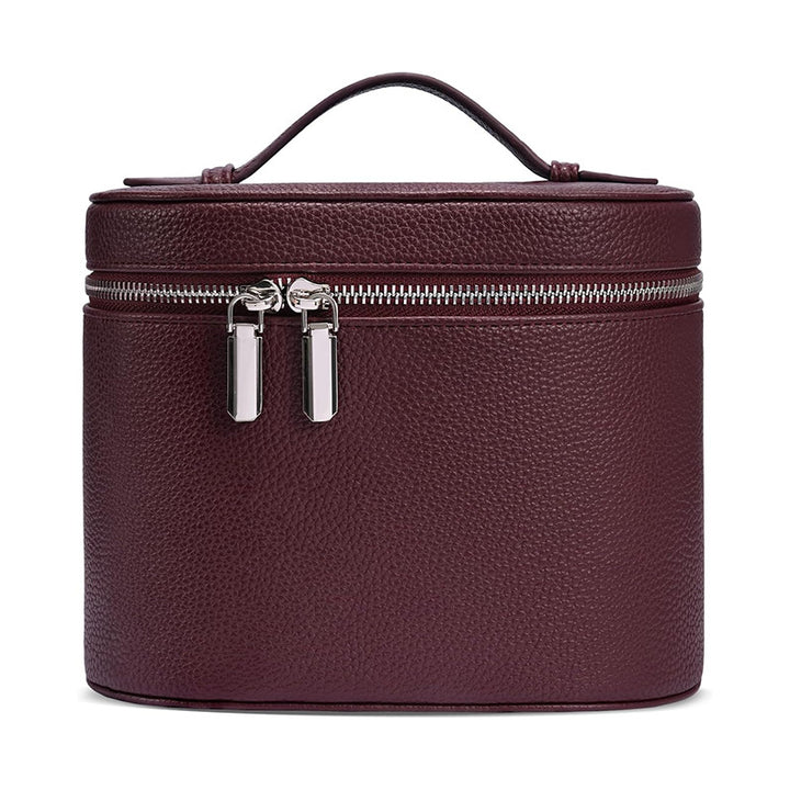 Cosmetic storage bag with elegant design and sturdy carrying handle Bowlift
