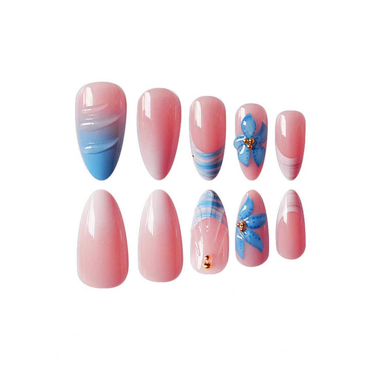 Artistic Ocean-Themed Nail Art Extensions Bowlift