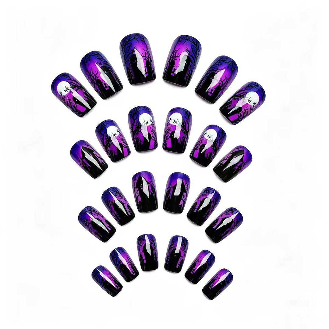 Artificial nails in mystical Halloween style Bowlift