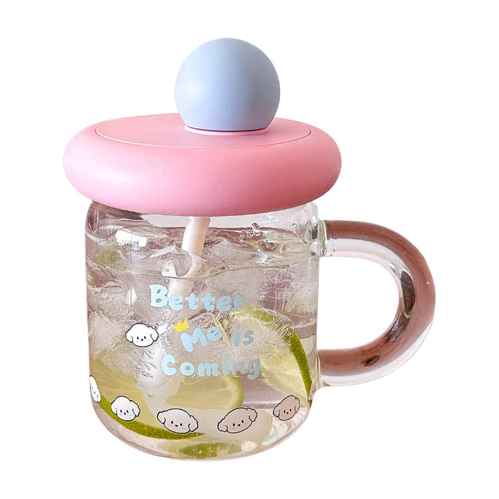 Ladies drinking glass with silicone lid Bowlift