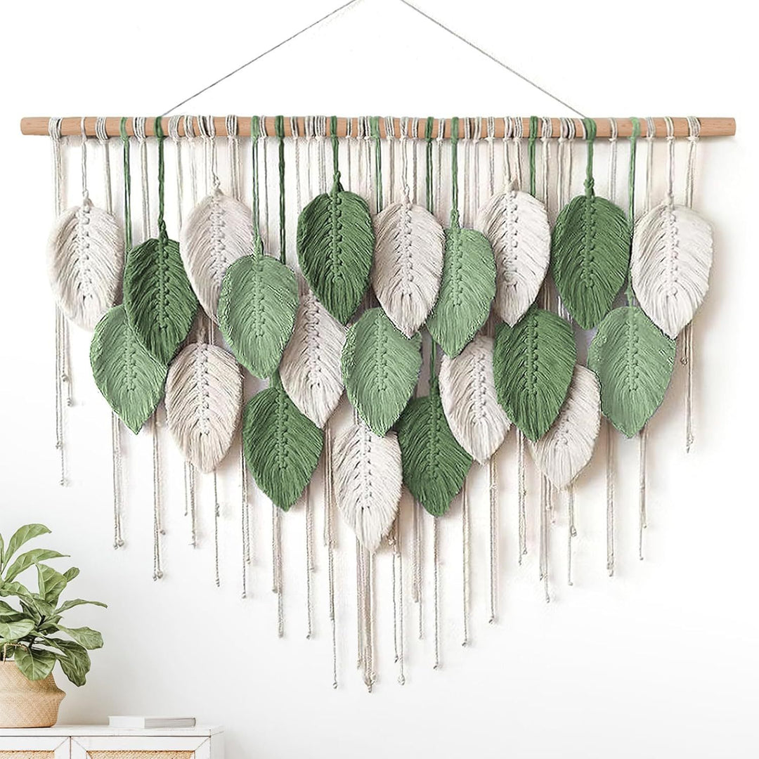 Macrame Leaf Wall Hanging Tapestry Bowlift