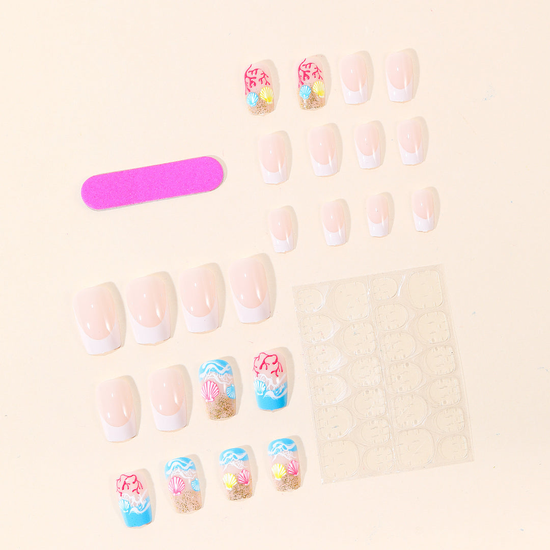 Coastal Ocean-Inspired Nail Art Extensions Bowlift