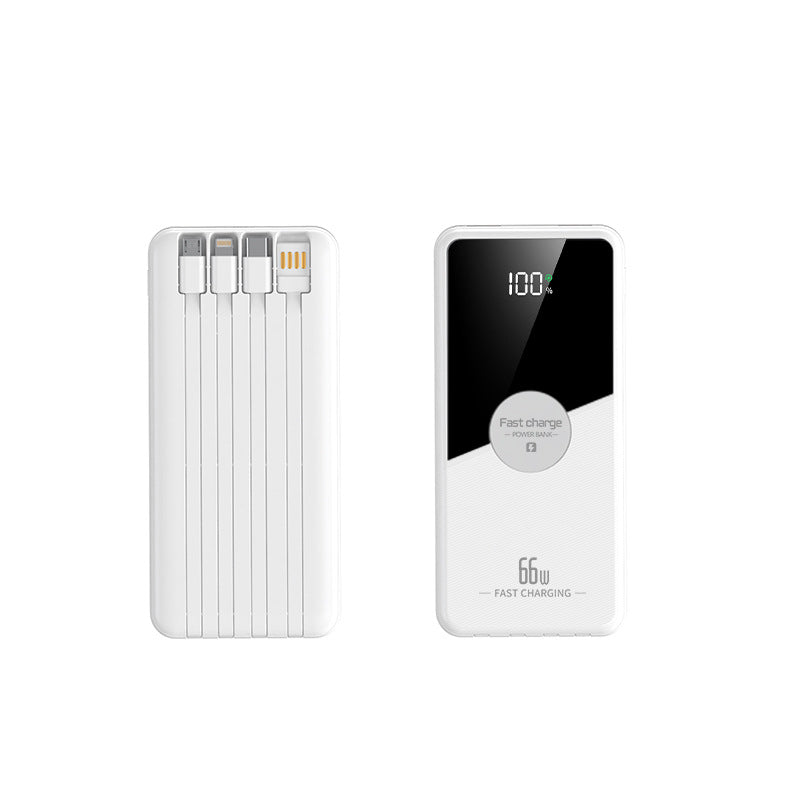 Portable power bank with integrated cables and fast charging function Bowlift
