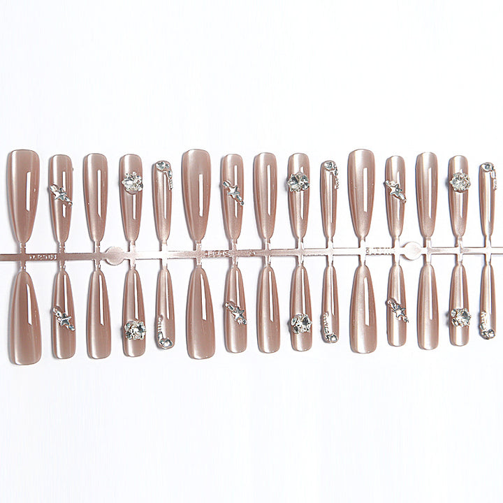 Acrylic nail set with glamorous glitter effect Bowlift