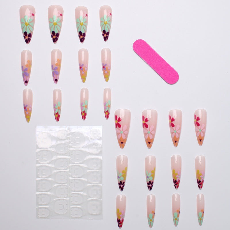 Nail art with floral patterns Bowlift