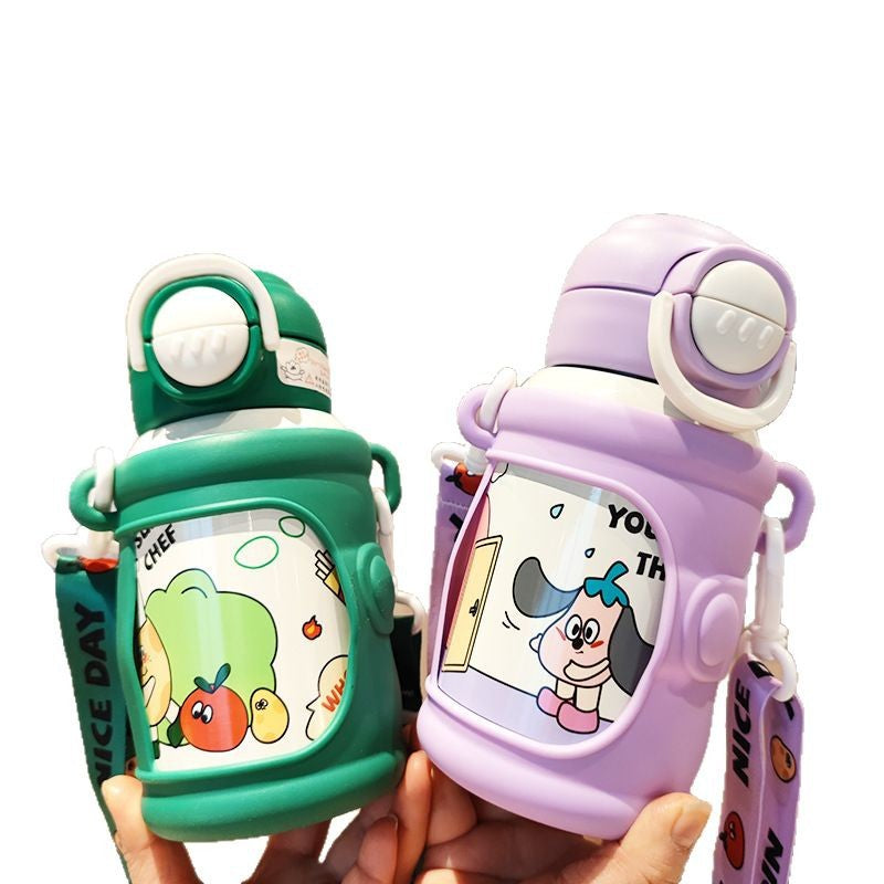 Women’s creative drinking bottle with stable silicone cover Bowlift