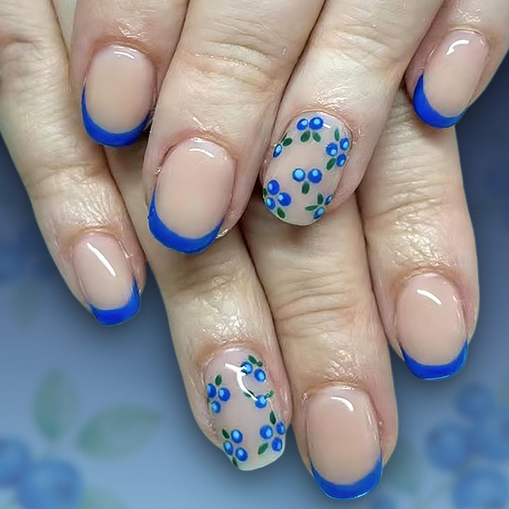 Floral Design Gel Nail Art Bowlift