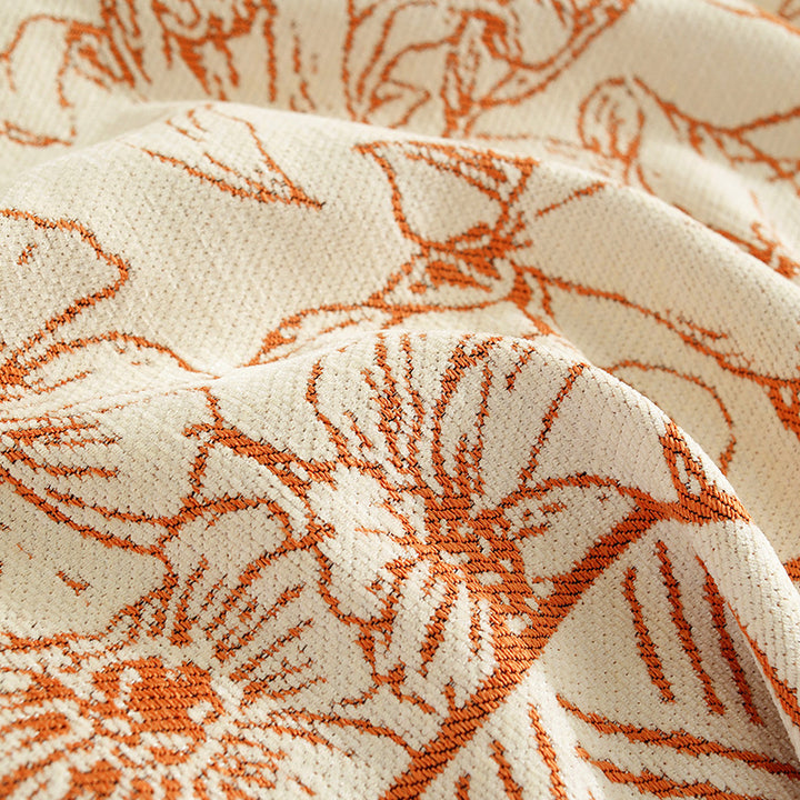 Elegant Floral Patterned Sofa Throw Blanket