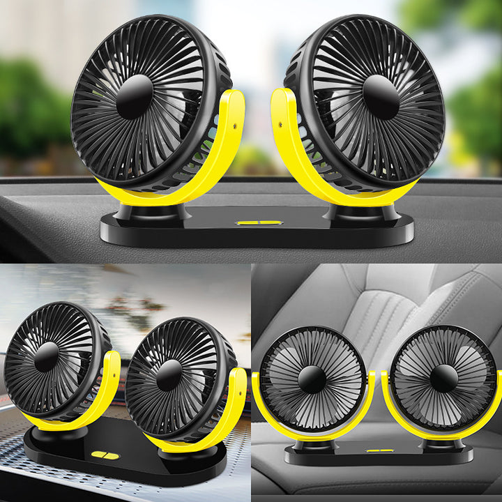 Double fan with swivel head and energy-saving features Bowlift
