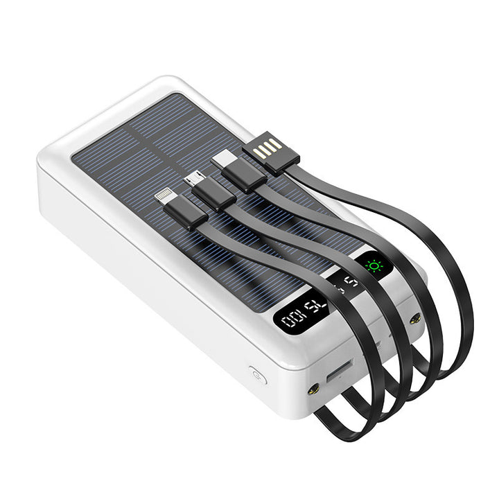 Solar Power Bank with Multifunctional Charging Function and Integrated LED Display Bowlift