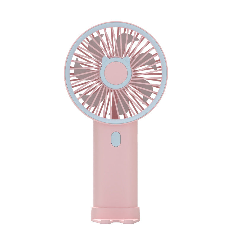 Unisex Portable Handheld Fan with Ergonomic Design and Cute Cat Motif Bowlift