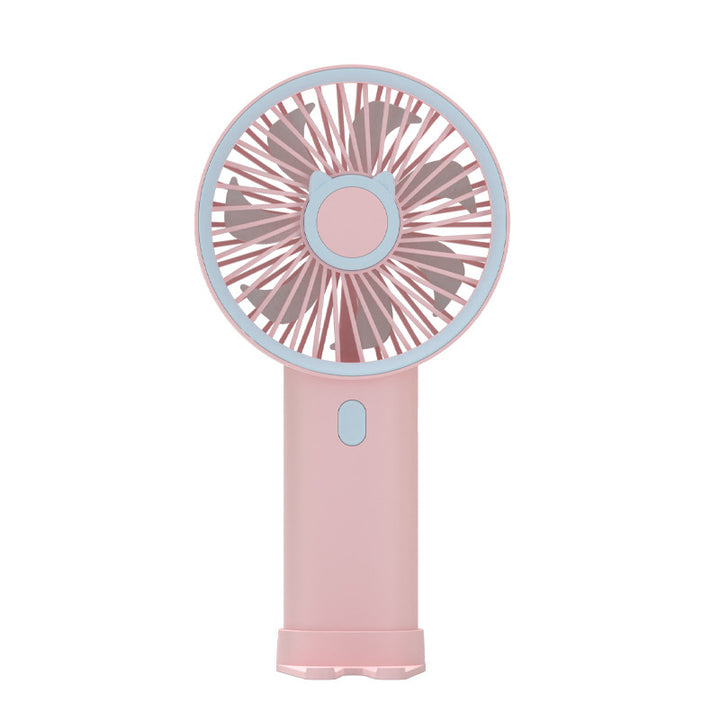 Unisex Portable Handheld Fan with Ergonomic Design and Cute Cat Motif Bowlift