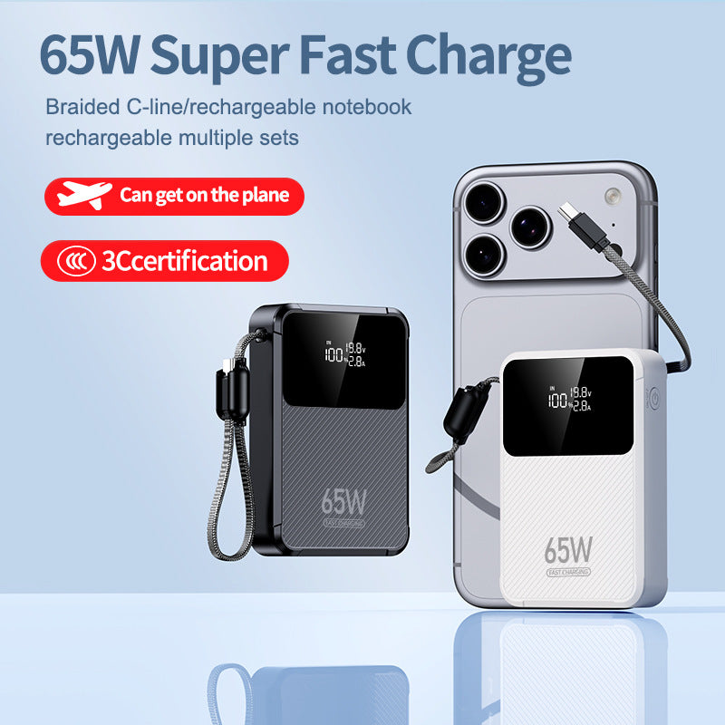 Portable power bank with intelligent fast charging function and digital display Bowlift