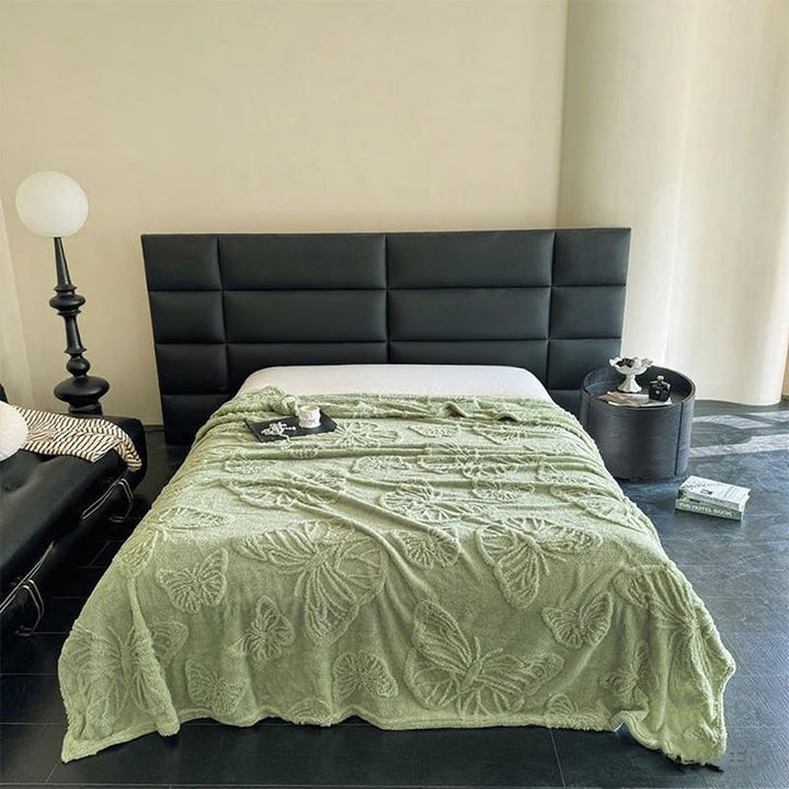 Ladies Luxurious Bedspread with Butterfly Pattern Bowlift