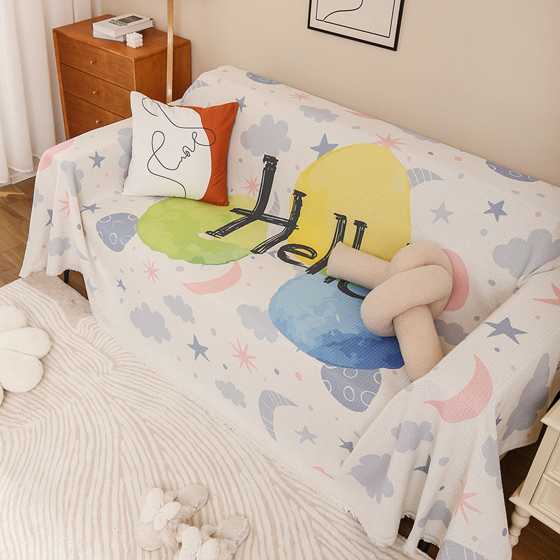 Soft Plush Bunny Pattern Throw Blanket