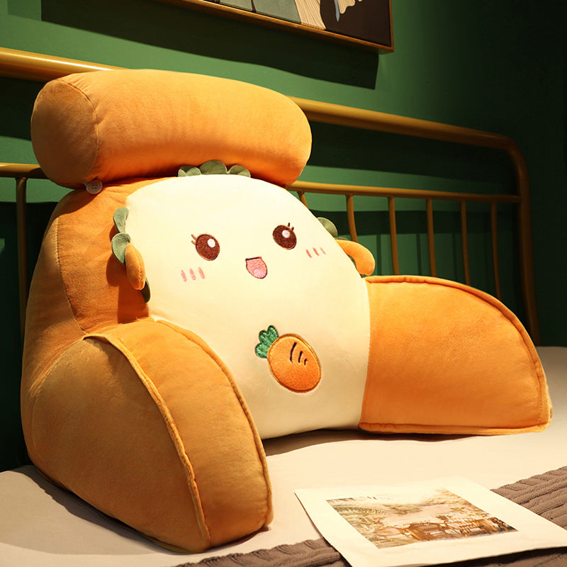 Plush back support cushion with unique vegetable design Bowlift