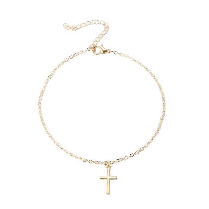 Delicate Cross Charm Bracelet Bowlift