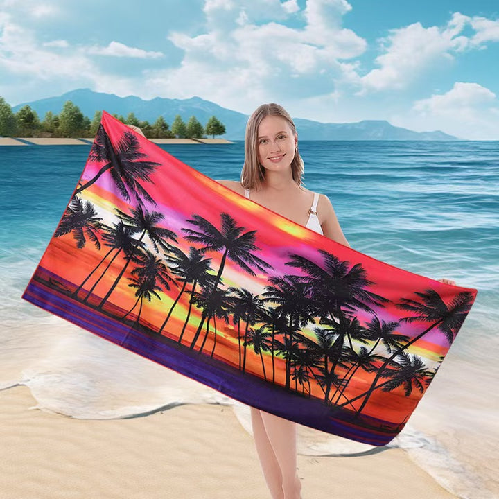Ladies beach towel with maritime stripe pattern Bowlift