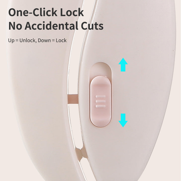 Compact ergonomic pet nail clippers with safety stop and thumb lock Bowlift