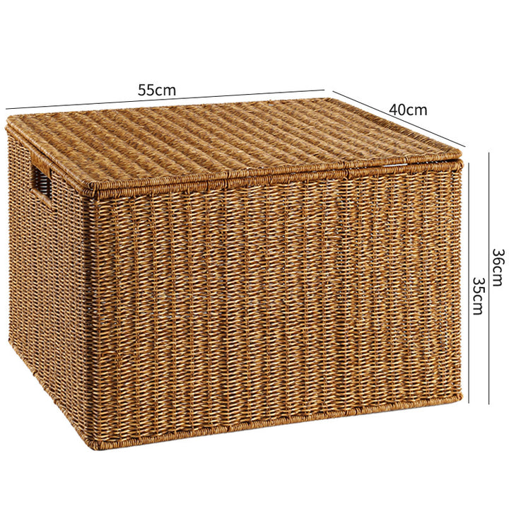 Handcrafted Rectangular Wicker Storage Box Bowlift