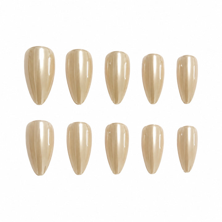 Artificial nails with high-gloss finish and elegant design Bowlift