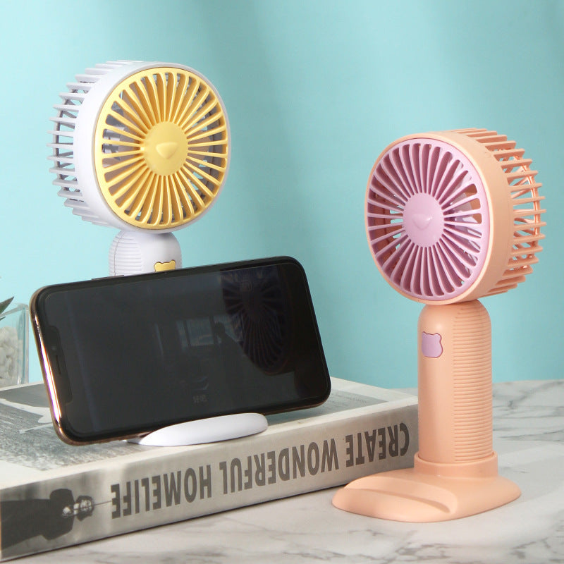 Women's Portable Mini Fan with Creative Bowlift Stand