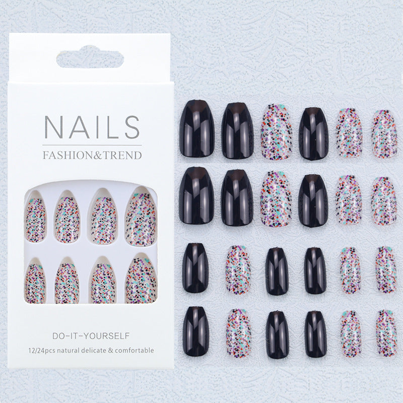 Artistic Graphic Press-On Nail Set Bowlift