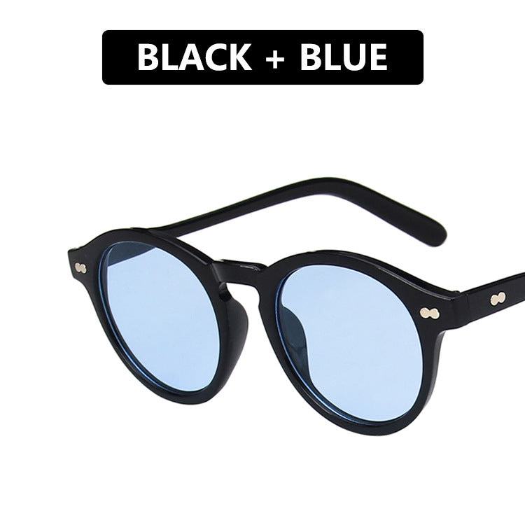 Ladies extravagant round sunglasses with lightweight frame structure and polarized lenses Bowlift