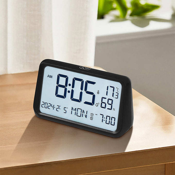 Digital Weather Alarm Clock with Hygrometer and Thermometer Bowlift