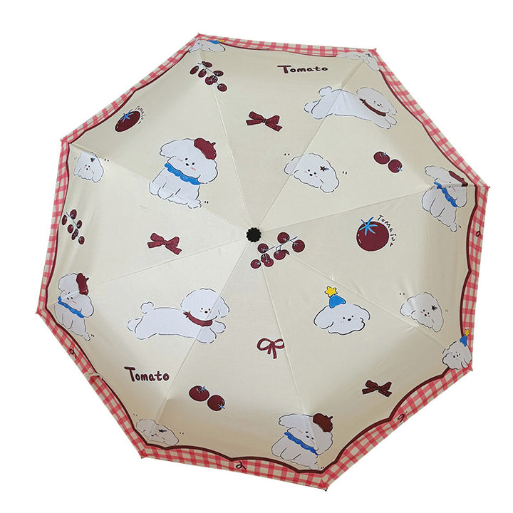 Women's Foldable Umbrella with Adorable Animal Design Bowlift