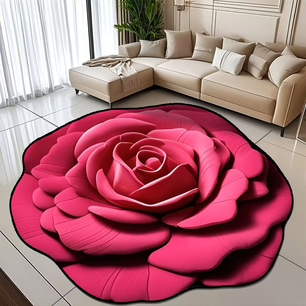 Floral Shaped Area Rug
