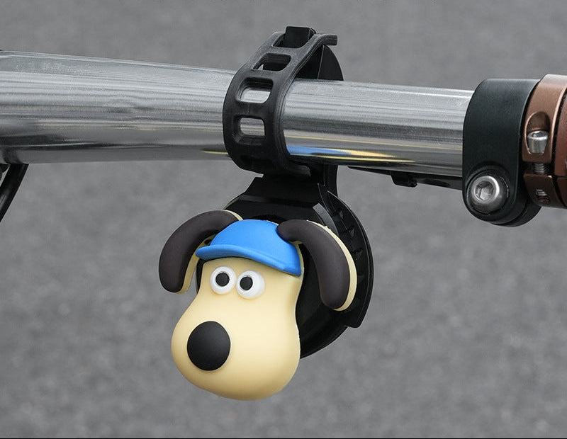 silicone cartoon dog head handlebar horn bell universal strap mount for e-bikes scooters Bowlift