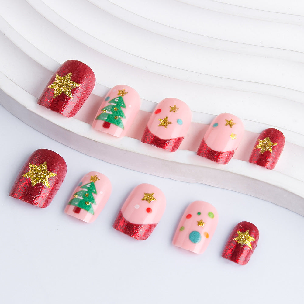 Festive Holiday-Themed Gel Nail Art Set Bowlift