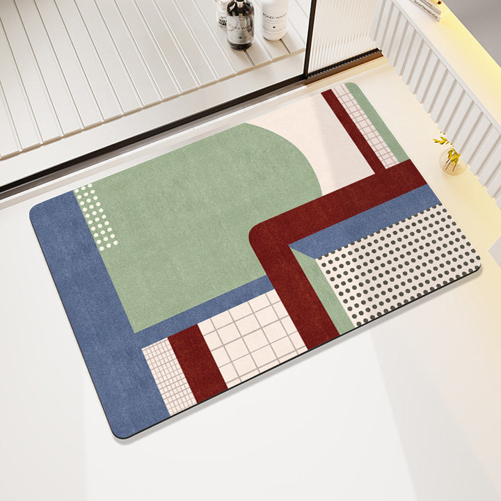 Abstract Patterned Area Rug Bowlift