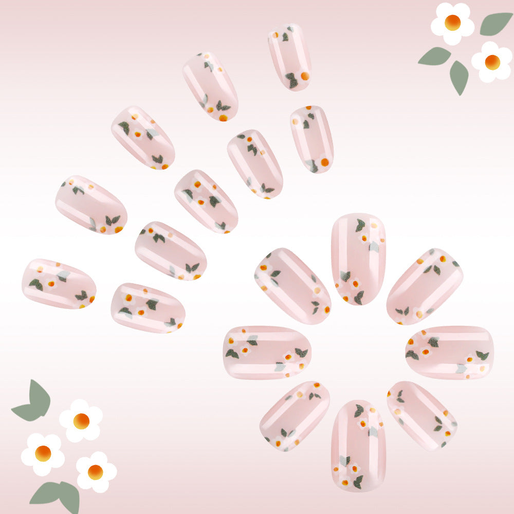 Floral Print Gel Nail Art Bowlift