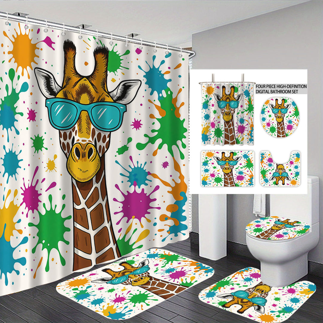 Artistic Cat-Theme Bathroom Decor Set Bowlift